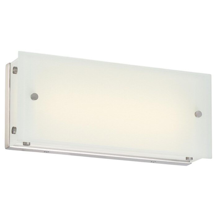 Button Brushed Nickel Vanity Light