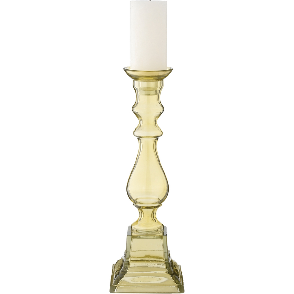 Peridot Glass Knight Pillar Holders - Small