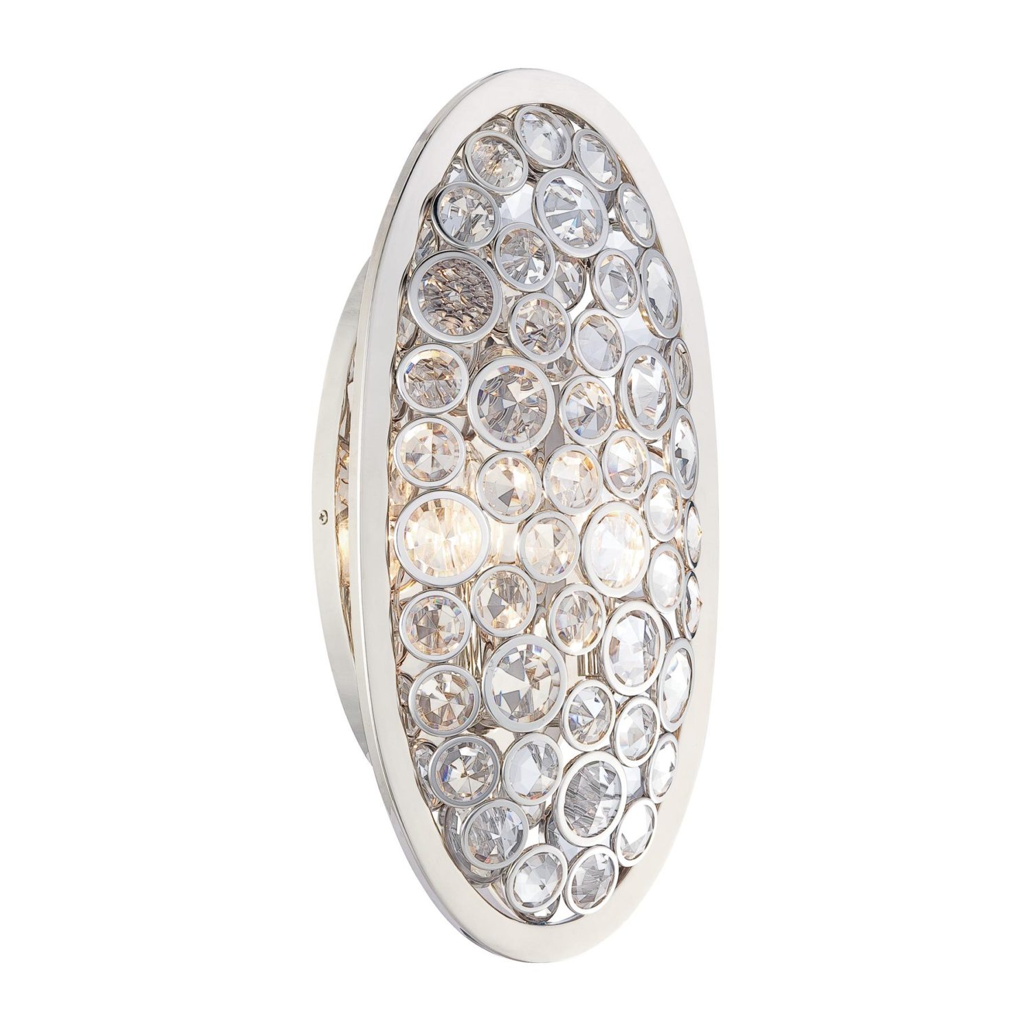 Magique Polished Nickel 2 Light Oval Wall Sconce