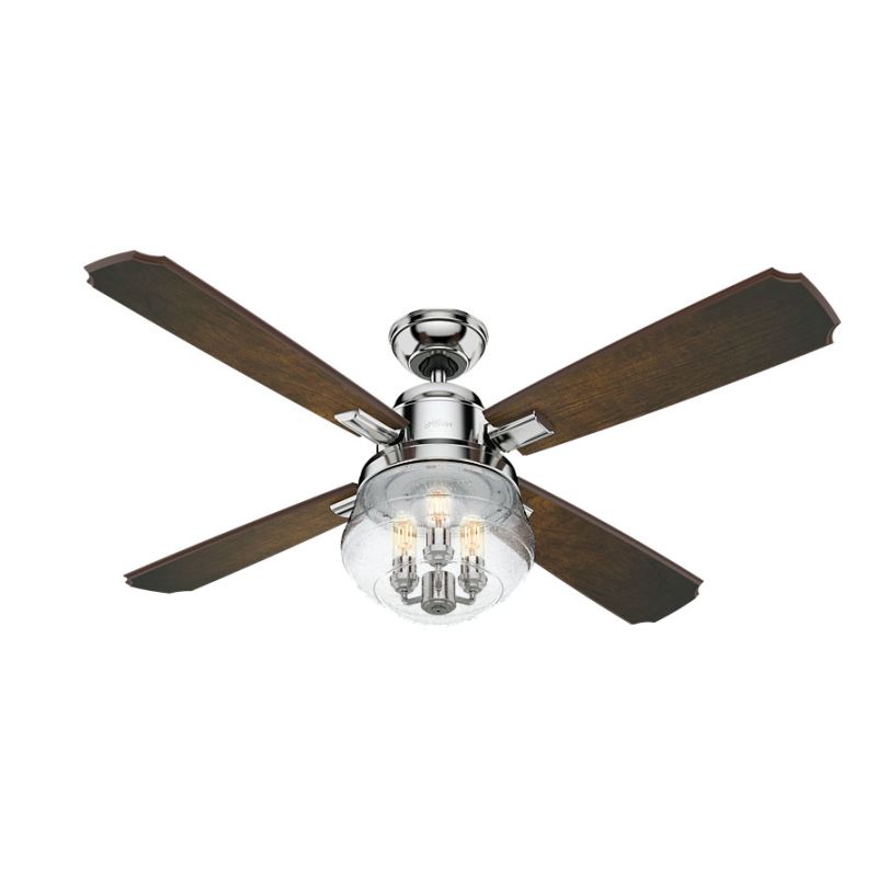 Sophia Polished Nickel Ceiling Fan