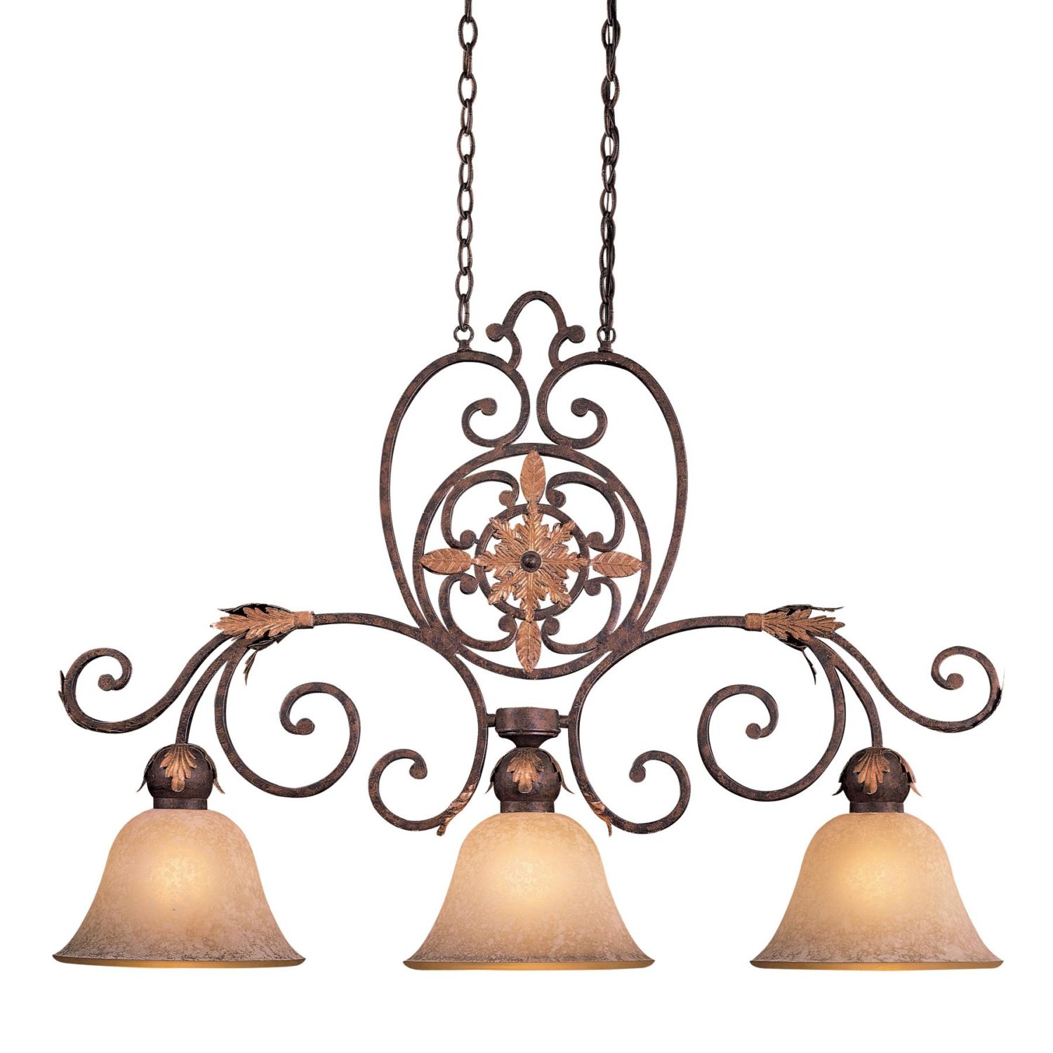 Zaragoza Golden Bronze 3 Light Island