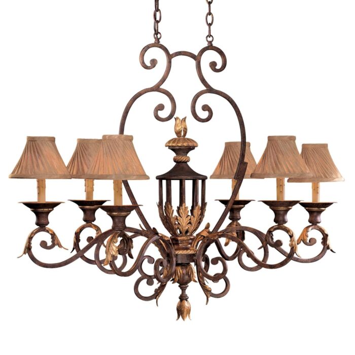 Zaragoza Golden Bronze 6 Light Island