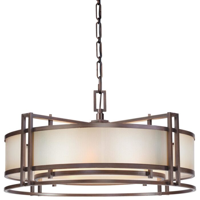 Underscore Cimarron Bronze 4 Light Drum Pendant