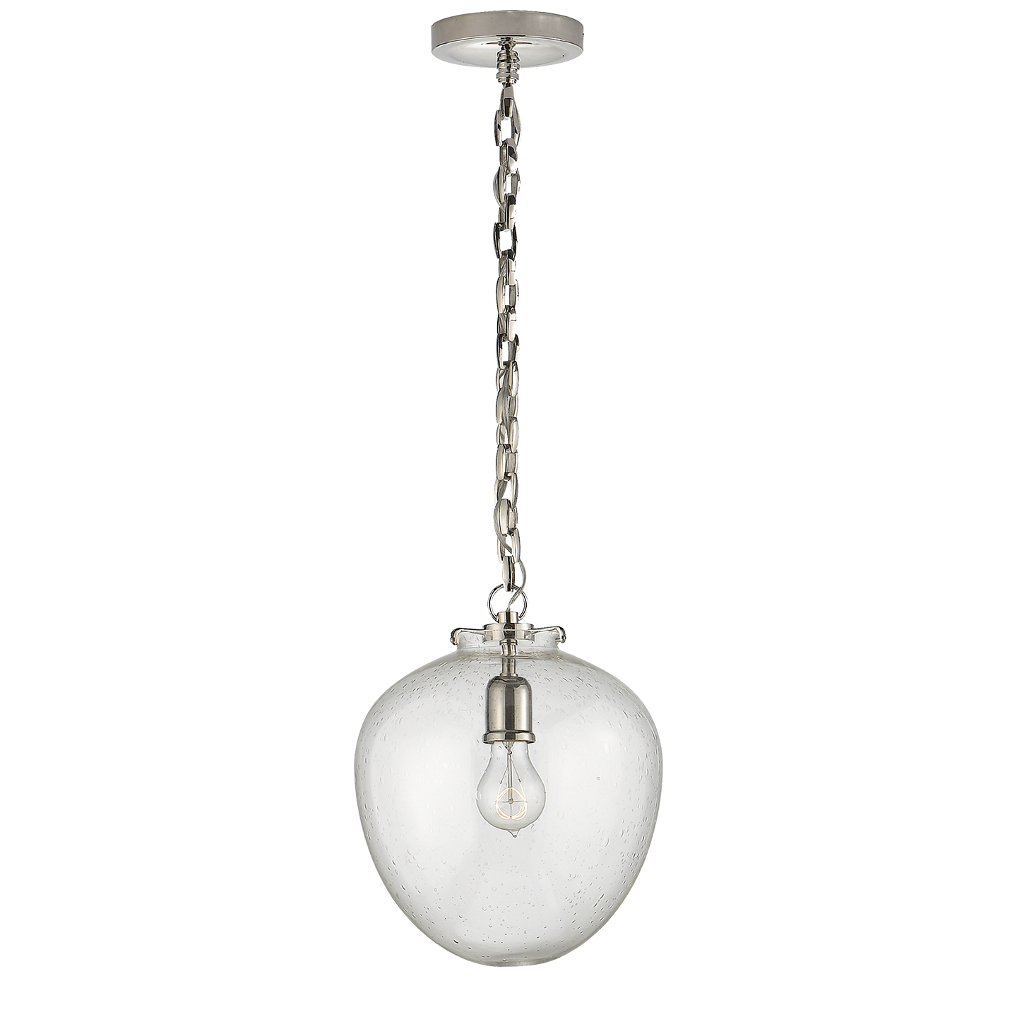 Katie Acorn Pendant w/ Seeded Glass