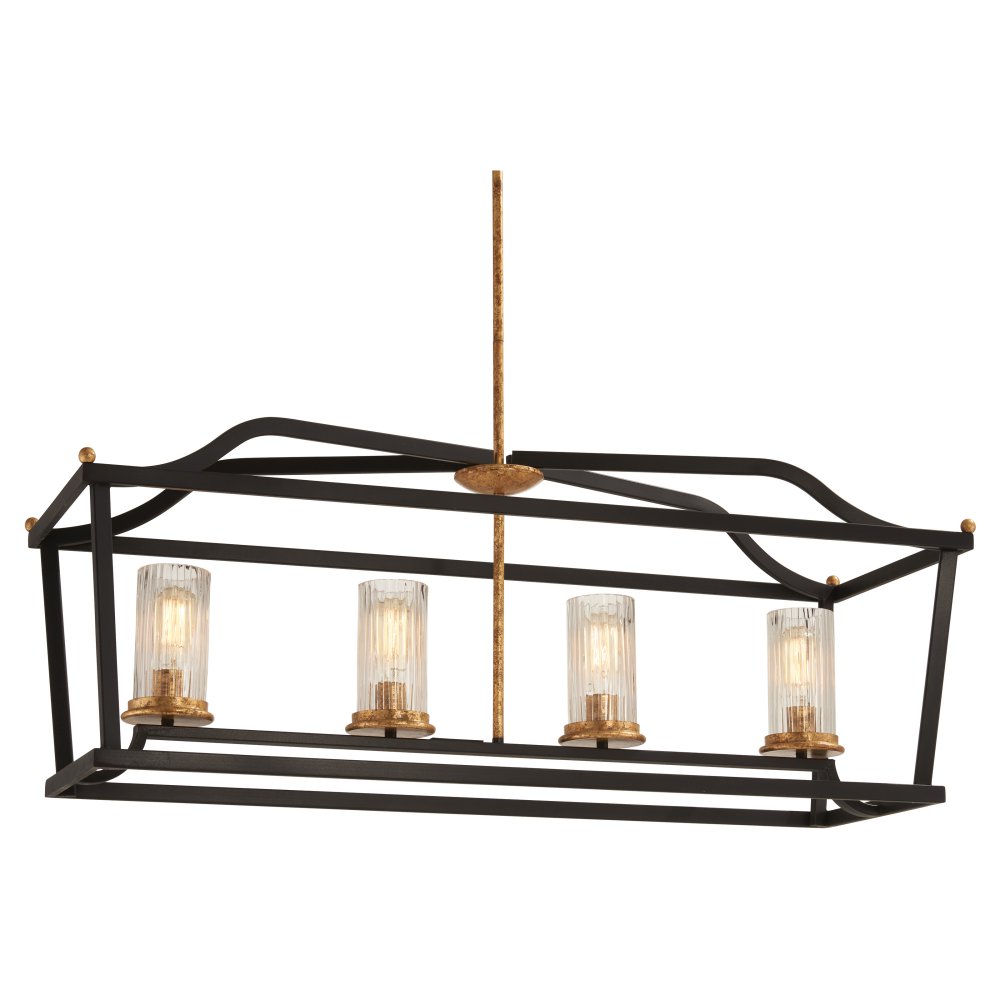 Posh Horizon Sand Black w/ Gold Leaf Island Light